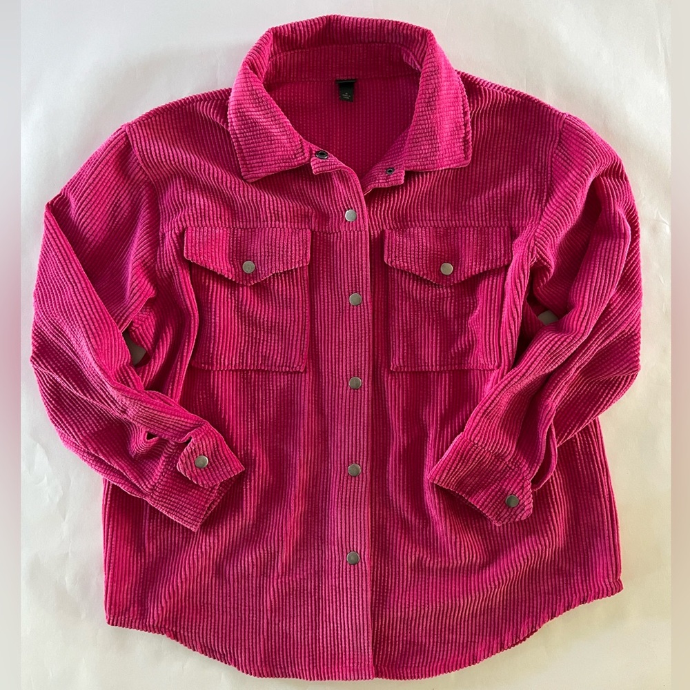 Women's Pink Corduroy Jacket